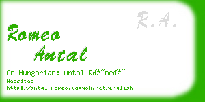 romeo antal business card